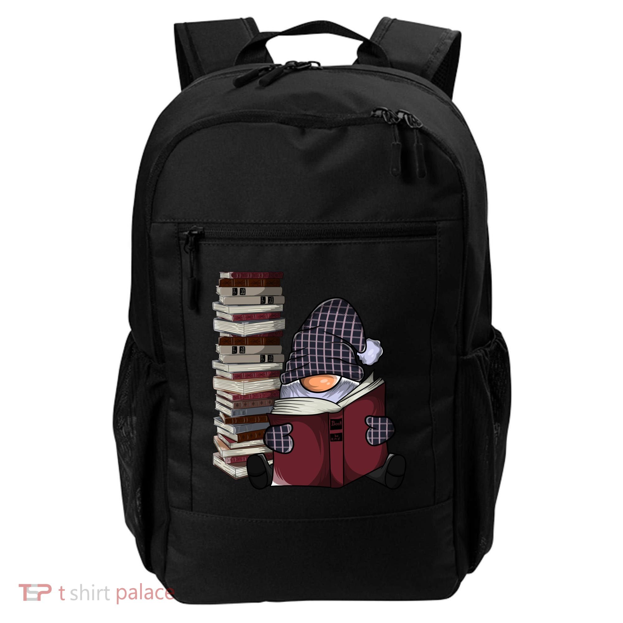 Garden Gnome Reading Books Gnomes Book Lover Gift Backpack