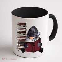 Garden Gnome Reading Books Gnomes Book Lover Gift Coffee Mug thumb 1