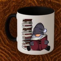 Garden Gnome Reading Books Gnomes Book Lover Gift Coffee Mug thumb 2