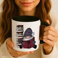 Garden Gnome Reading Books Gnomes Book Lover Gift Coffee Mug thumb 3