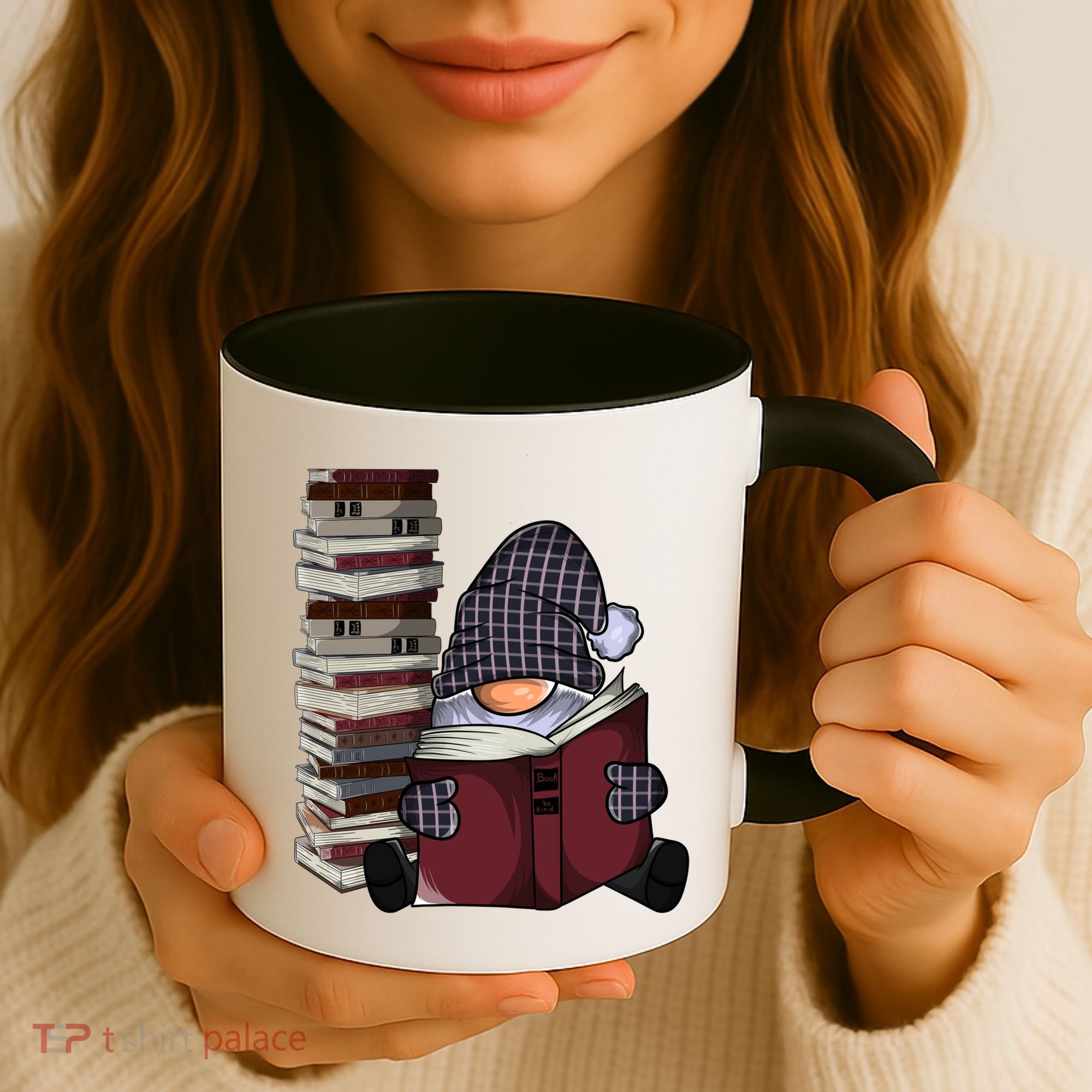 Garden Gnome Reading Books Gnomes Book Lover Gift Coffee Mug