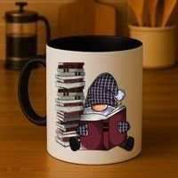 Garden Gnome Reading Books Gnomes Book Lover Gift Coffee Mug thumb 4
