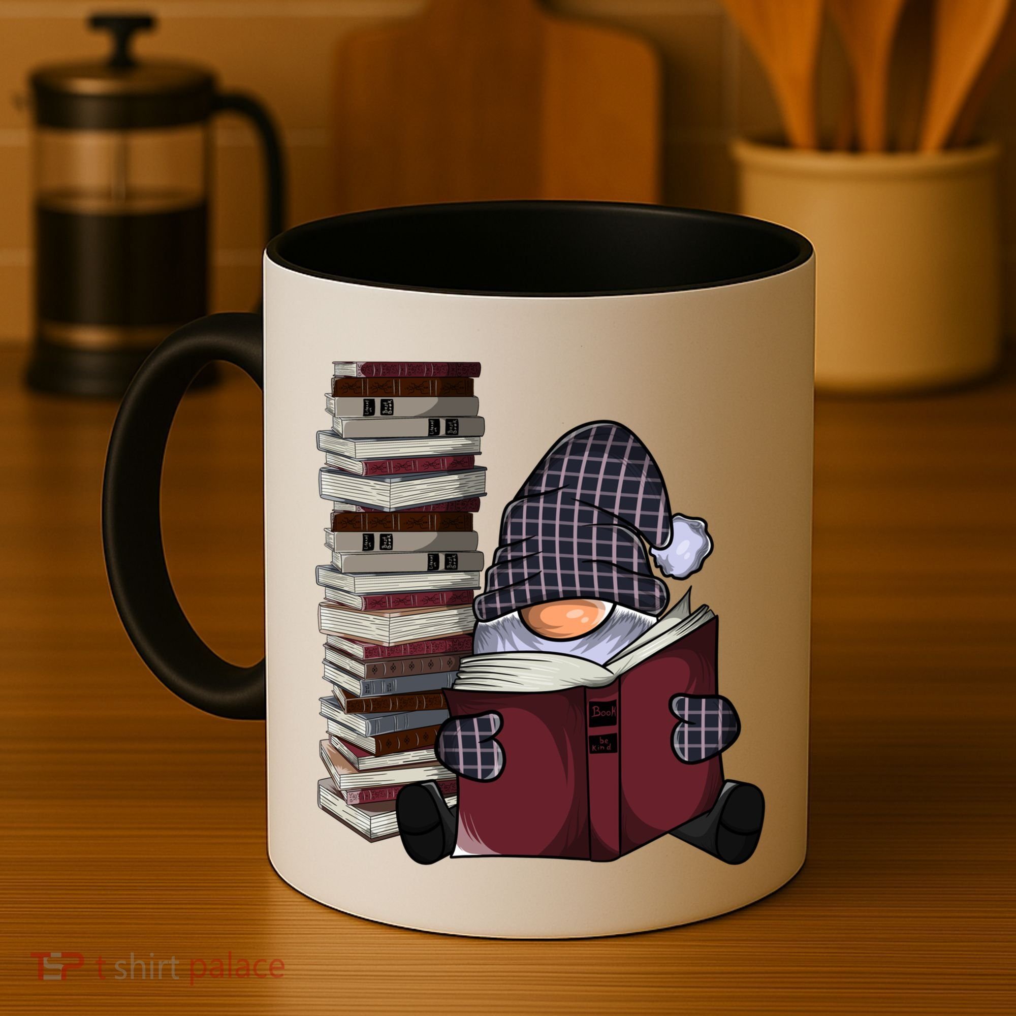 Garden Gnome Reading Books Gnomes Book Lover Gift Coffee Mug