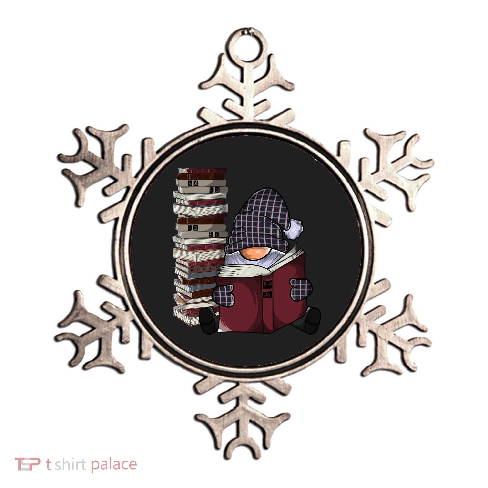 Garden Gnome Reading Books Gnomes Book Lover Gift Ornament