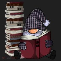 Garden Gnome Reading Books Gnomes Book Lover Gift Golf Towel thumb 3