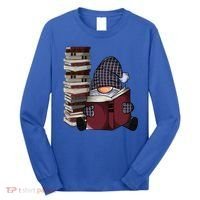 Garden Gnome Reading Books Gnomes Book Lover Gift Long Sleeve Shirt thumb 0