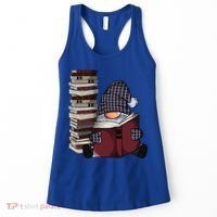 Garden Gnome Reading Books Gnomes Book Lover Gift Women's Tank Top thumb 0