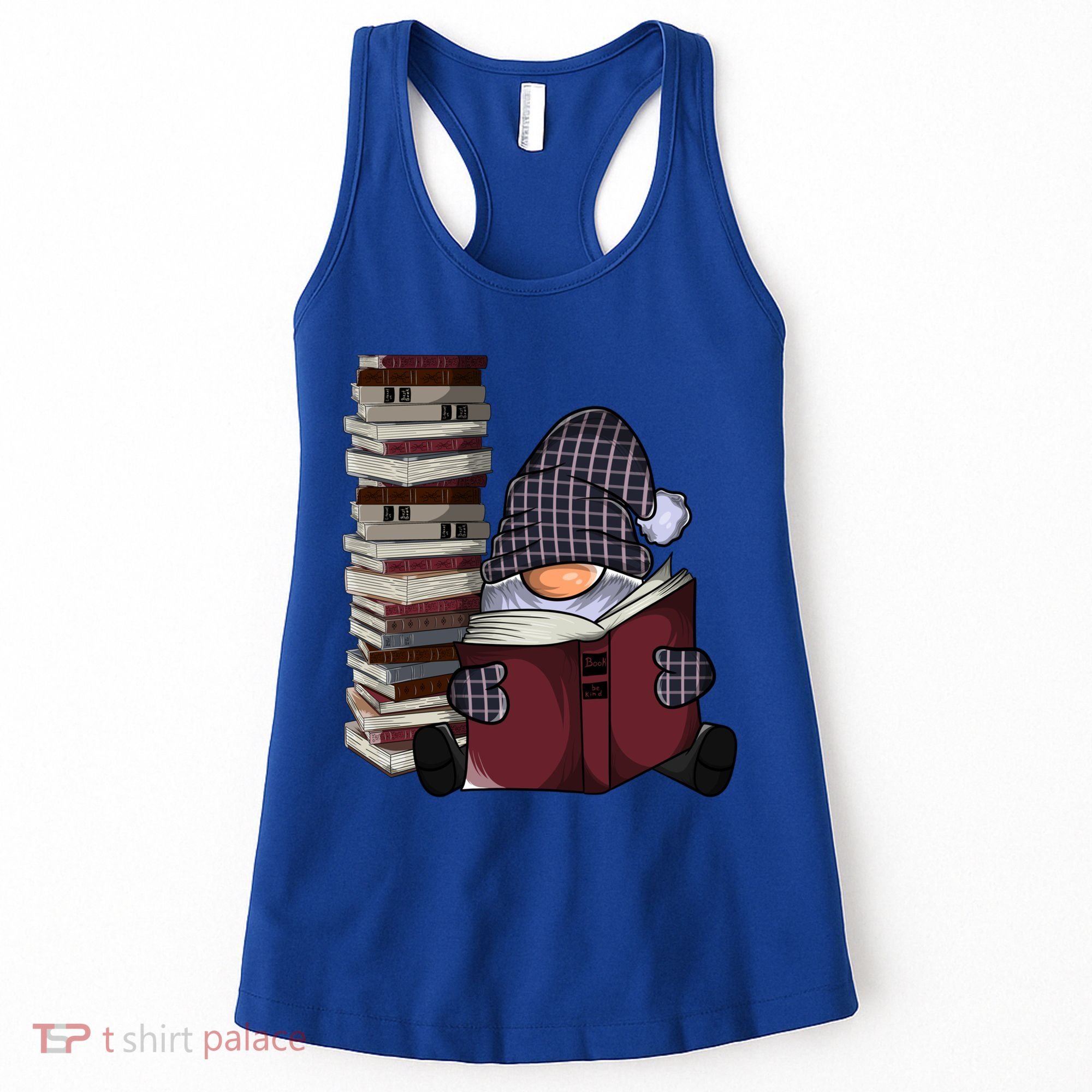 Garden Gnome Reading Books Gnomes Book Lover Gift Women's Tank Top