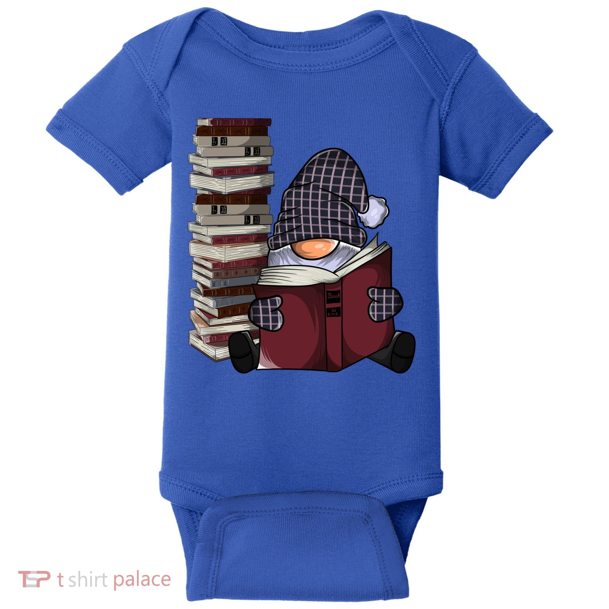 Garden Gnome Reading Books Gnomes Book Lover Gift Baby Bodysuit