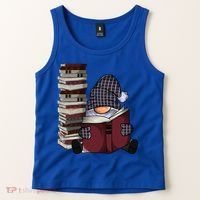 Garden Gnome Reading Books Gnomes Book Lover Gift Tank Top thumb 2