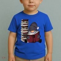 Garden Gnome Reading Books Gnomes Book Lover Gift Toddler T-Shirt thumb 2