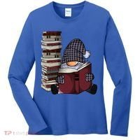 Garden Gnome Reading Books Gnomes Book Lover Gift Women's Long Sleeve Shirt thumb 0