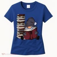 Garden Gnome Reading Books Gnomes Book Lover Gift Women's T-Shirt thumb 0
