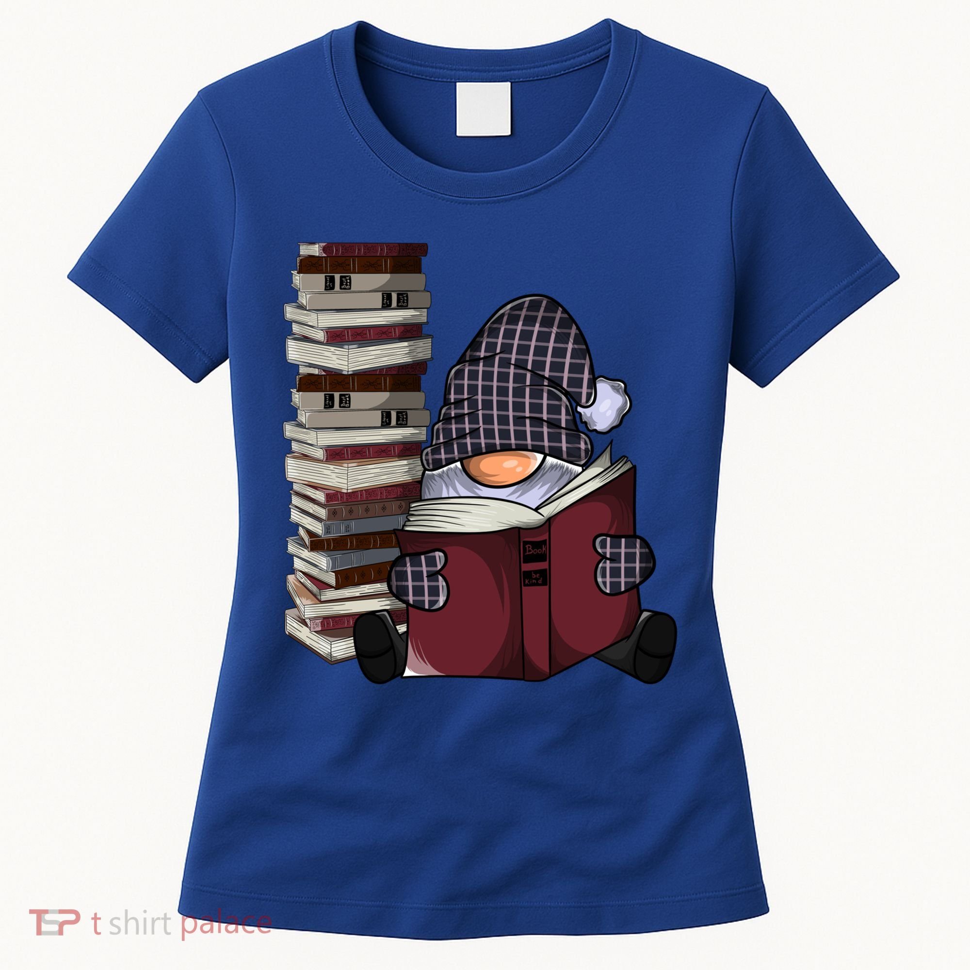 Garden Gnome Reading Books Gnomes Book Lover Gift Women's T-Shirt