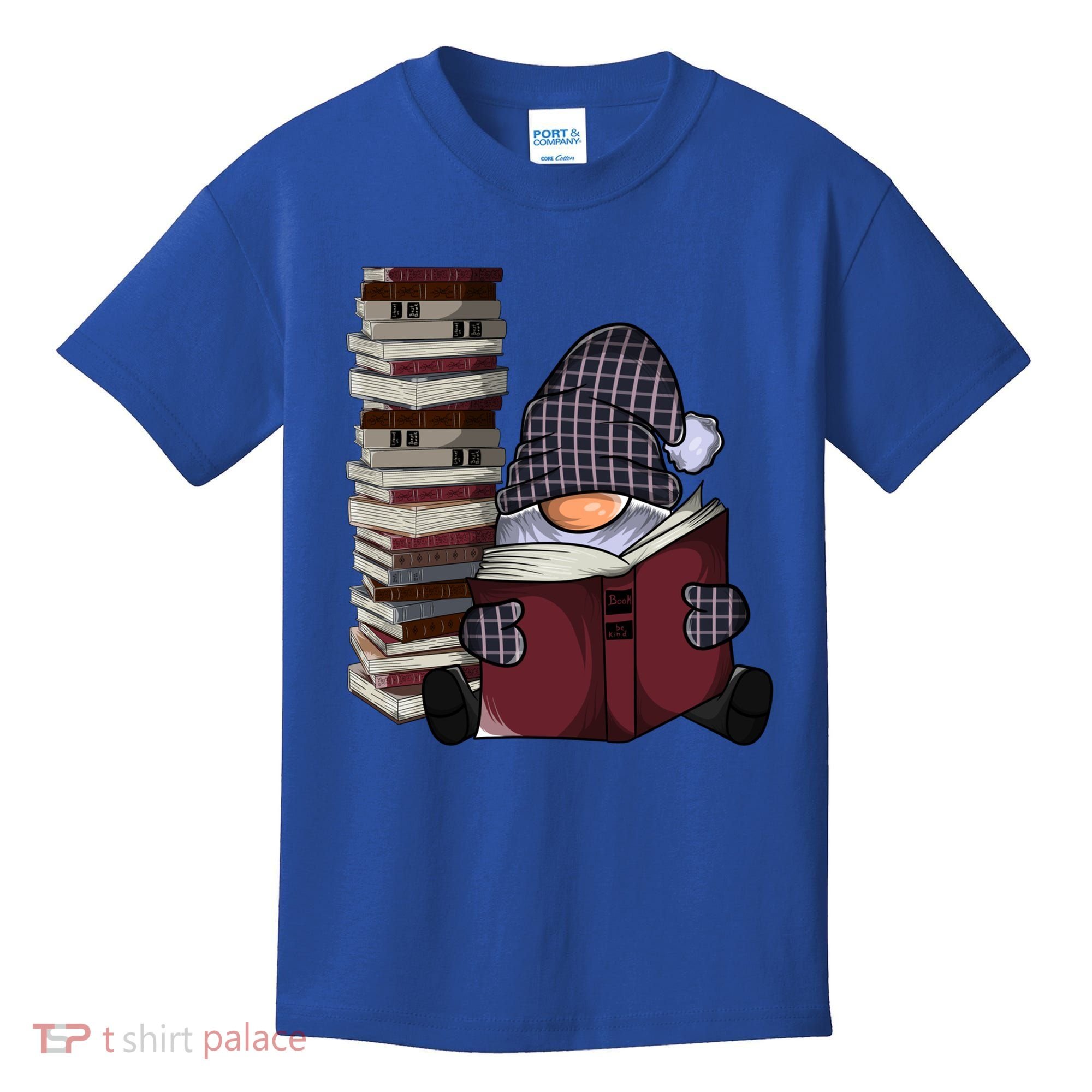 Garden Gnome Reading Books Gnomes Book Lover Gift Kids T-Shirt