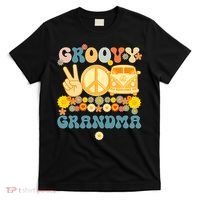 Groovy Grandma Retro Matching Family Baby Shower Mother's Da T-Shirt thumb 0
