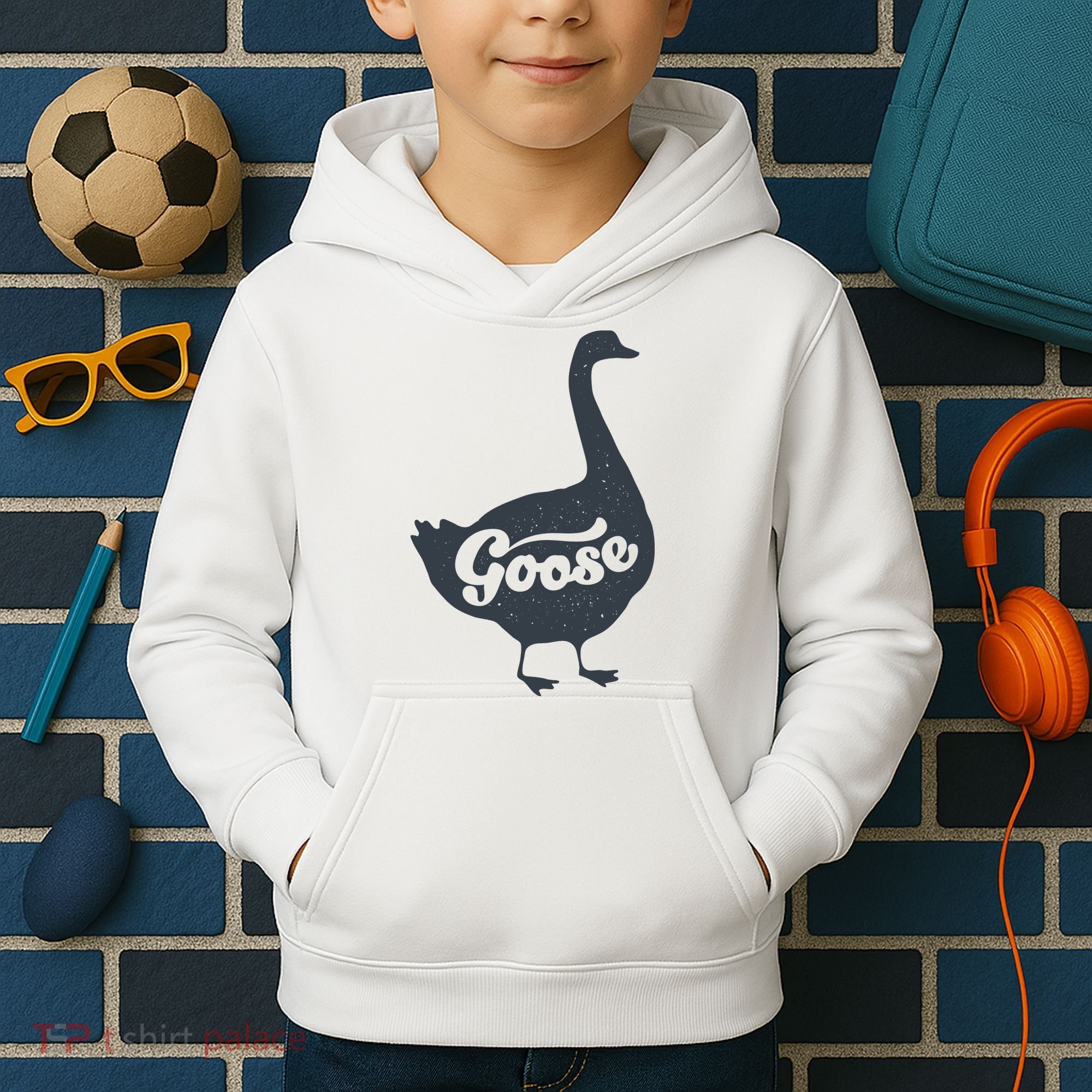 Grey Goose Simple Distress Kids Hoodie