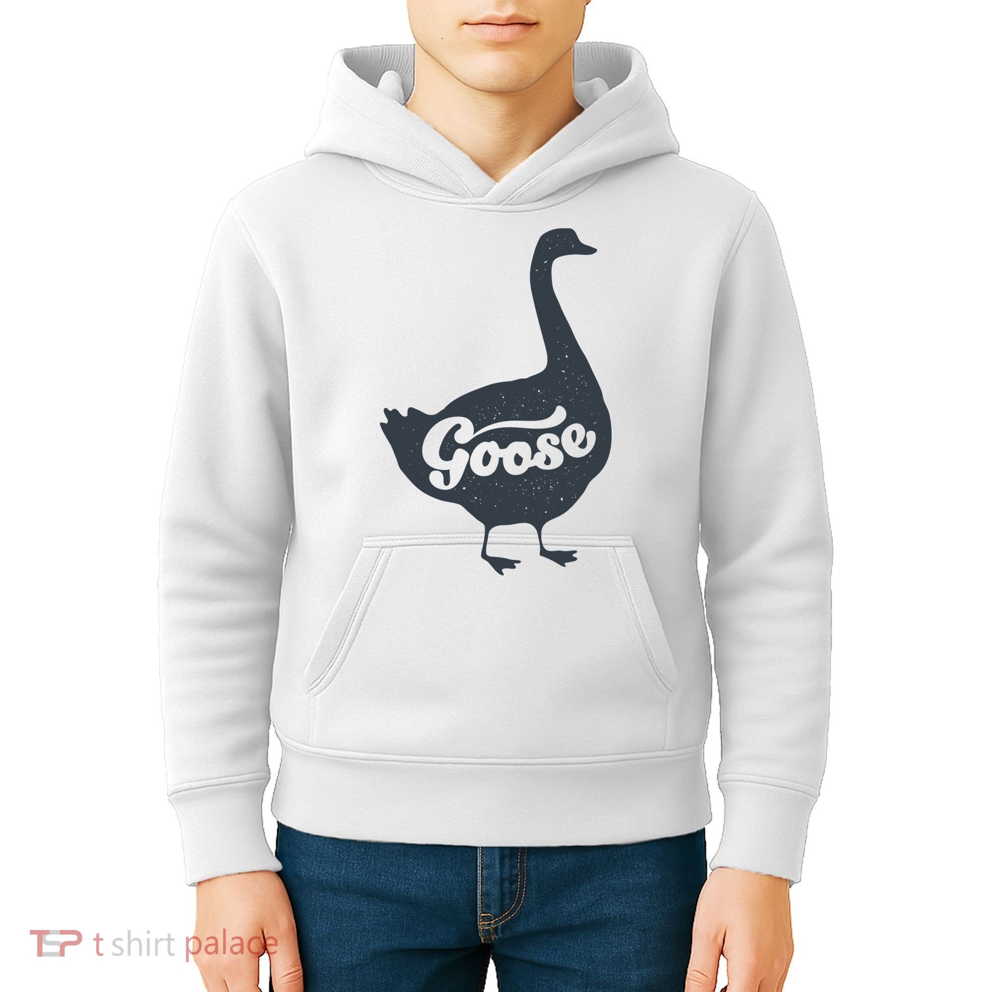 Grey Goose Simple Distress Kids Hoodie