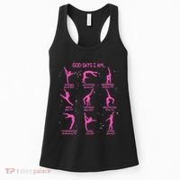 Gymnastics God Says I Am Bible Verse Gymnast Christian Jesus Women's Tank Top thumb 0