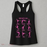 Gymnastics God Says I Am Bible Verse Gymnast Christian Jesus Women's Tank Top thumb 3