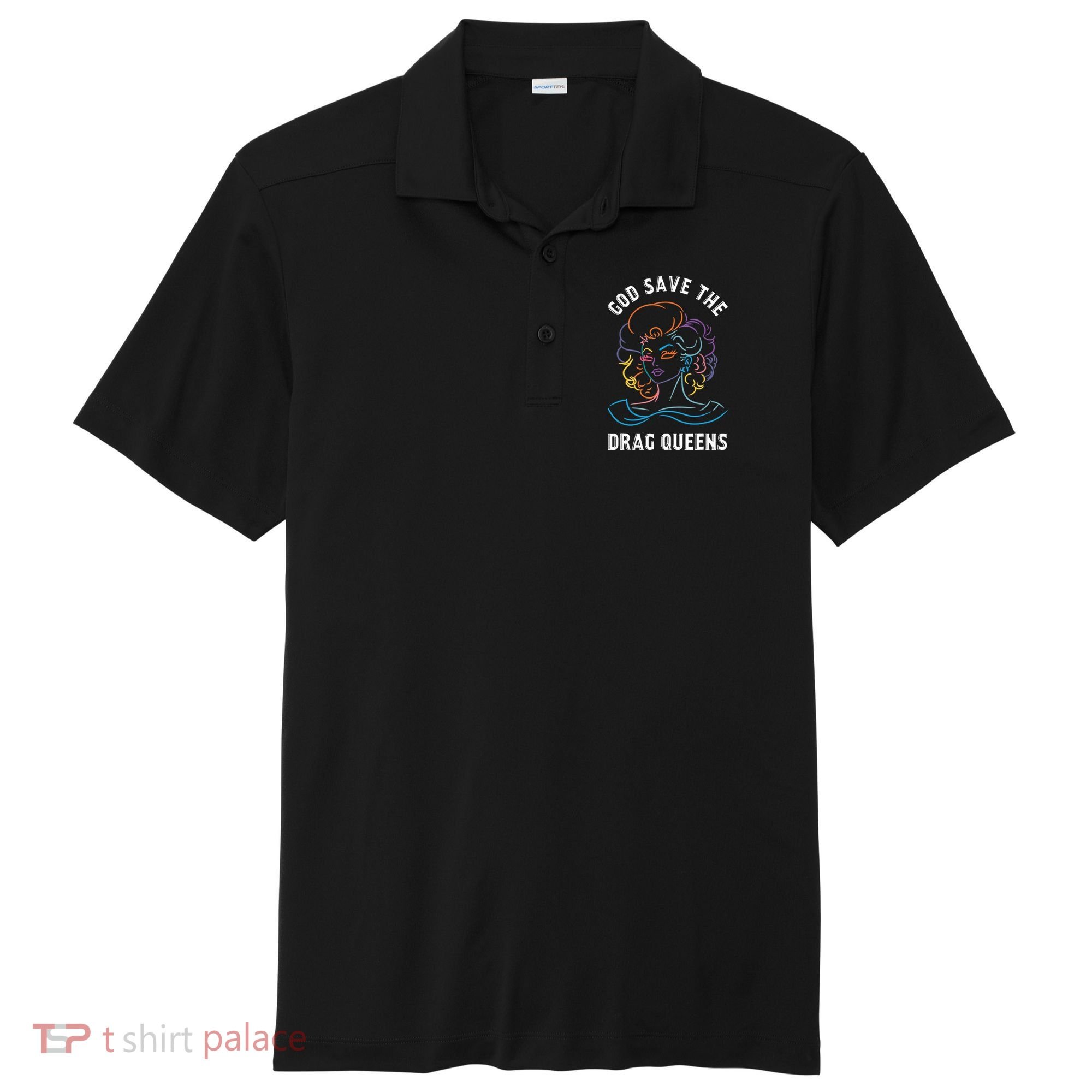 Groovy God Save The Drag Queens Sport-Tek Posi-UV Pro Polo