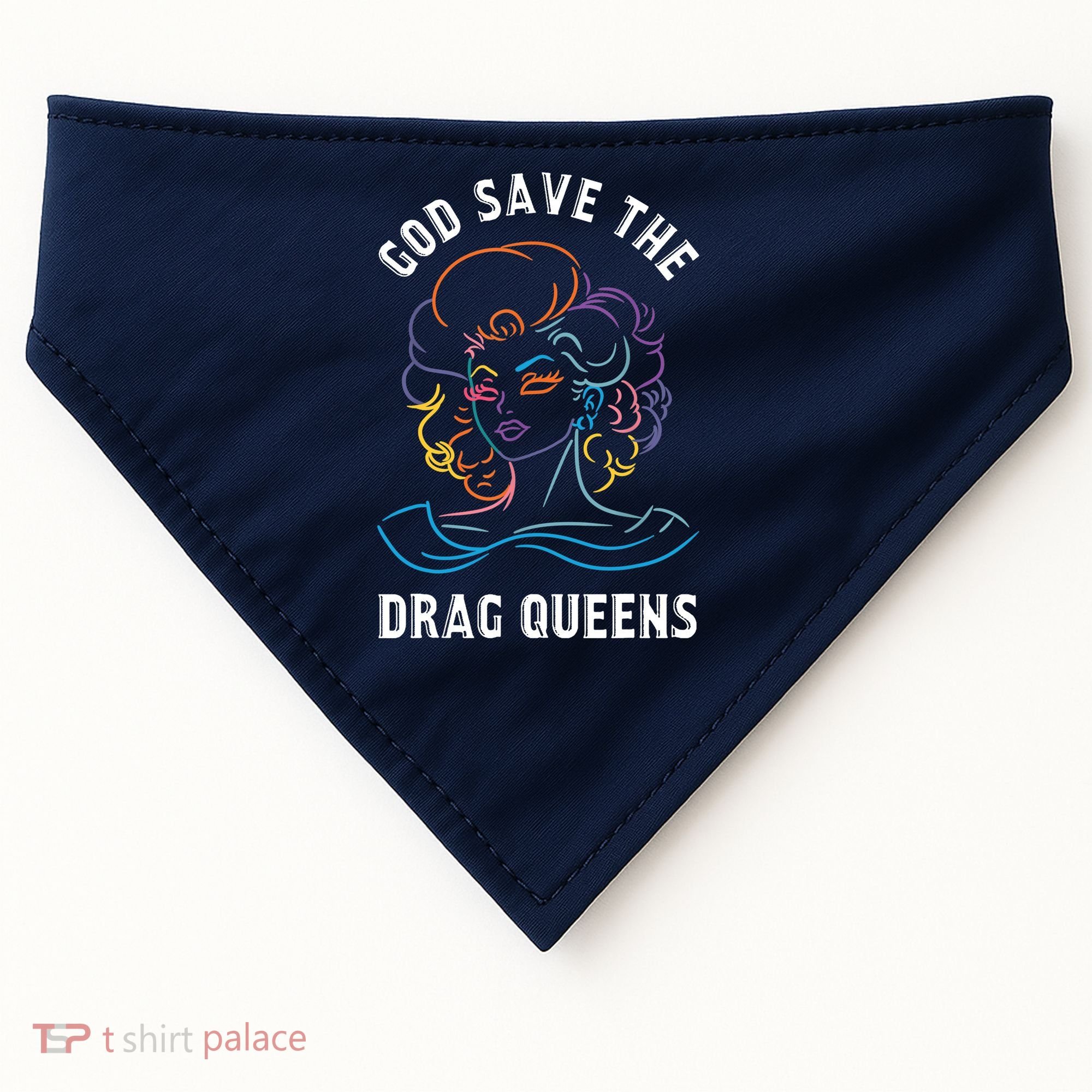 Groovy God Save The Drag Queens USA-Made Doggie Bandana