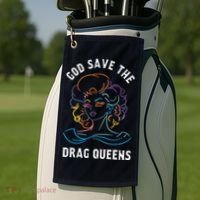Groovy God Save The Drag Queens Golf Towel thumb 2