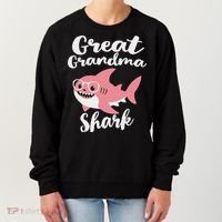 Great Grandma Shark Funny Mother's Day Women's Sweatshirt thumb 0