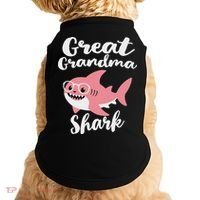 Great Grandma Shark Funny Mother's Day Doggie Tank thumb 0