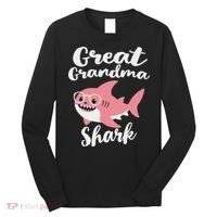 Great Grandma Shark Funny Mother's Day Long Sleeve Shirt thumb 0
