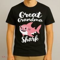 Great Grandma Shark Funny Mother's Day T-Shirt thumb 3