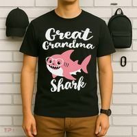 Great Grandma Shark Funny Mother's Day T-Shirt thumb 6