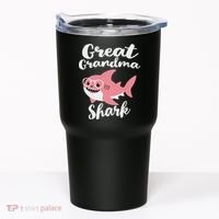 Great Grandma Shark Funny Mother's Day Tumbler thumb 0