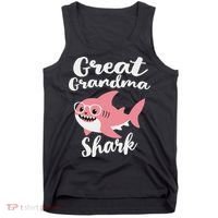 Great Grandma Shark Funny Mother's Day Tank Top thumb 0