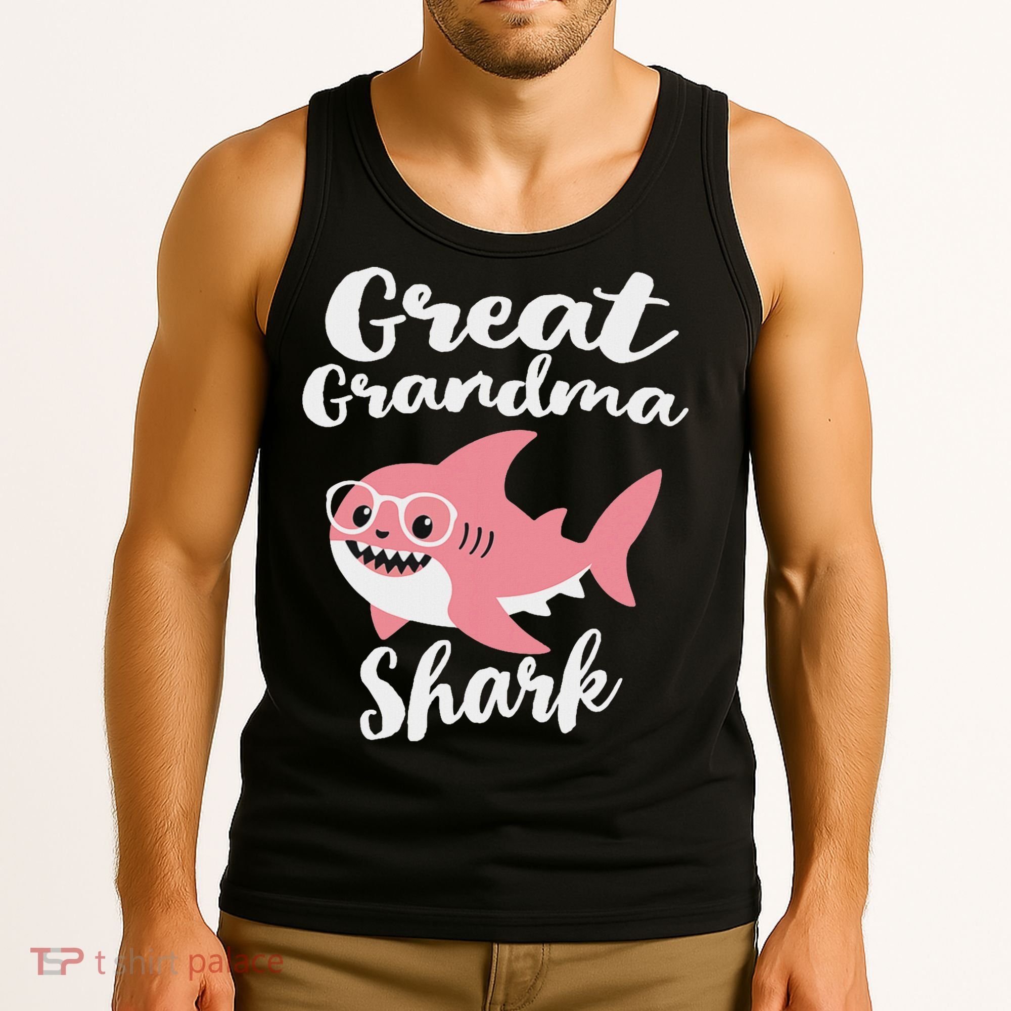 Great Grandma Shark Funny Mother's Day Tank Top