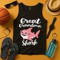 Great Grandma Shark Funny Mother's Day Tank Top thumb 4