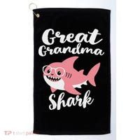 Great Grandma Shark Funny Mother's Day Golf Towel thumb 0