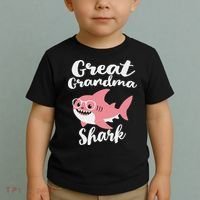 Great Grandma Shark Funny Mother's Day Toddler T-Shirt thumb 2