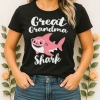 Great Grandma Shark Funny Mother's Day Women's T-Shirt thumb 2
