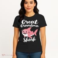 Great Grandma Shark Funny Mother's Day Women's T-Shirt thumb 4