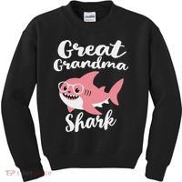 Great Grandma Shark Funny Mother's Day Kids Sweatshirt thumb 0