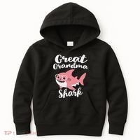 Great Grandma Shark Funny Mother's Day Kids Hoodie thumb 0