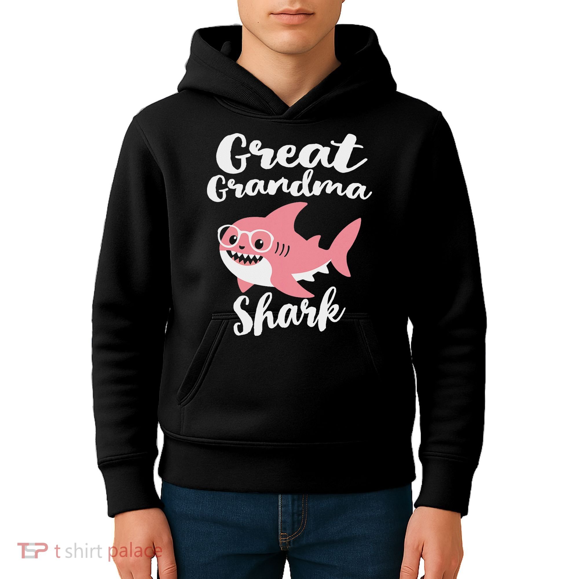 Great Grandma Shark Funny Mother's Day Kids Hoodie