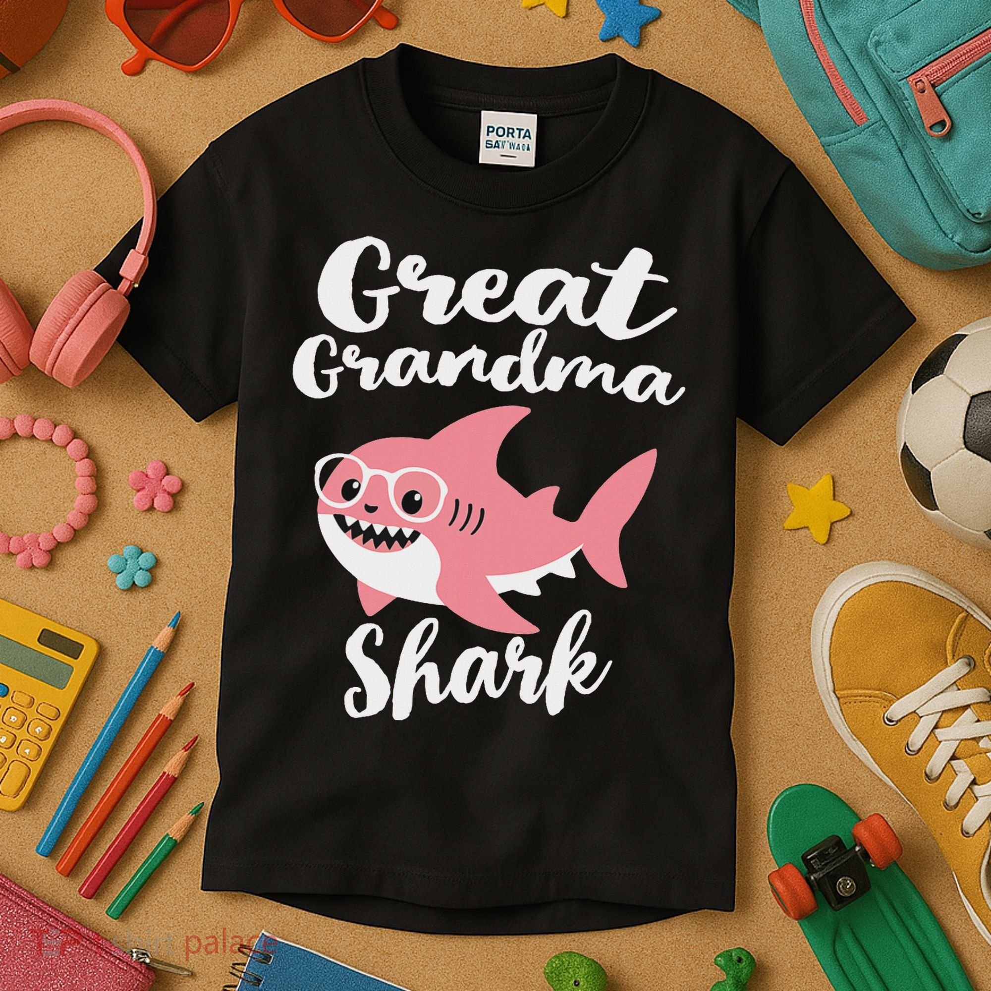 Great Grandma Shark Funny Mother's Day Kids T-Shirt