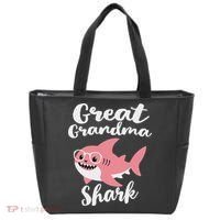 Great Grandma Shark Funny Mother's Day Tote Bag thumb 0