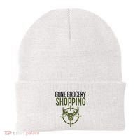 Gone Grocery Shopping Funny Hunters Deer Hunting Beanie thumb 0