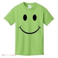 Green Guy Smiley Face Kids T-Shirt thumb 0