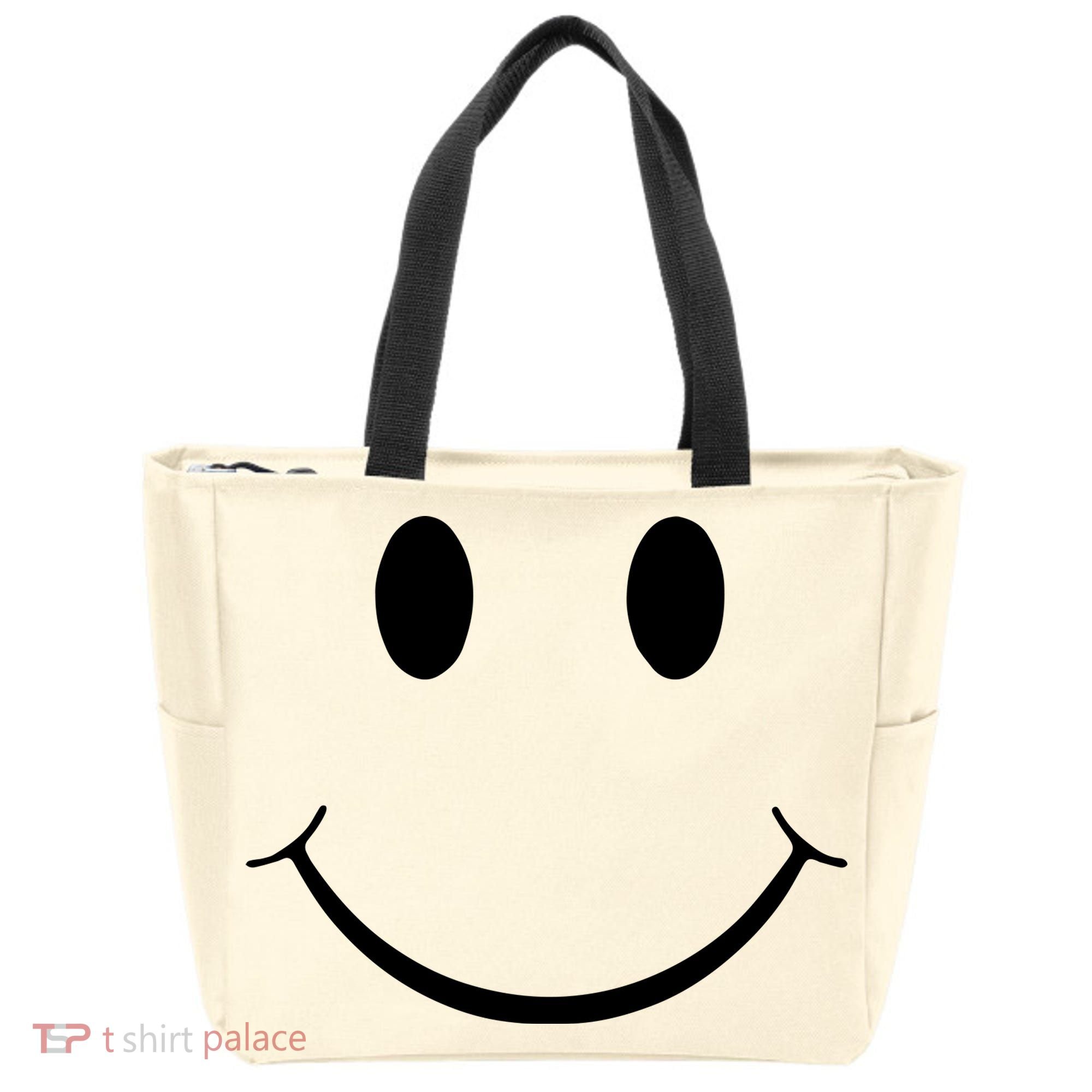 Green Guy Smiley Face Tote Bag