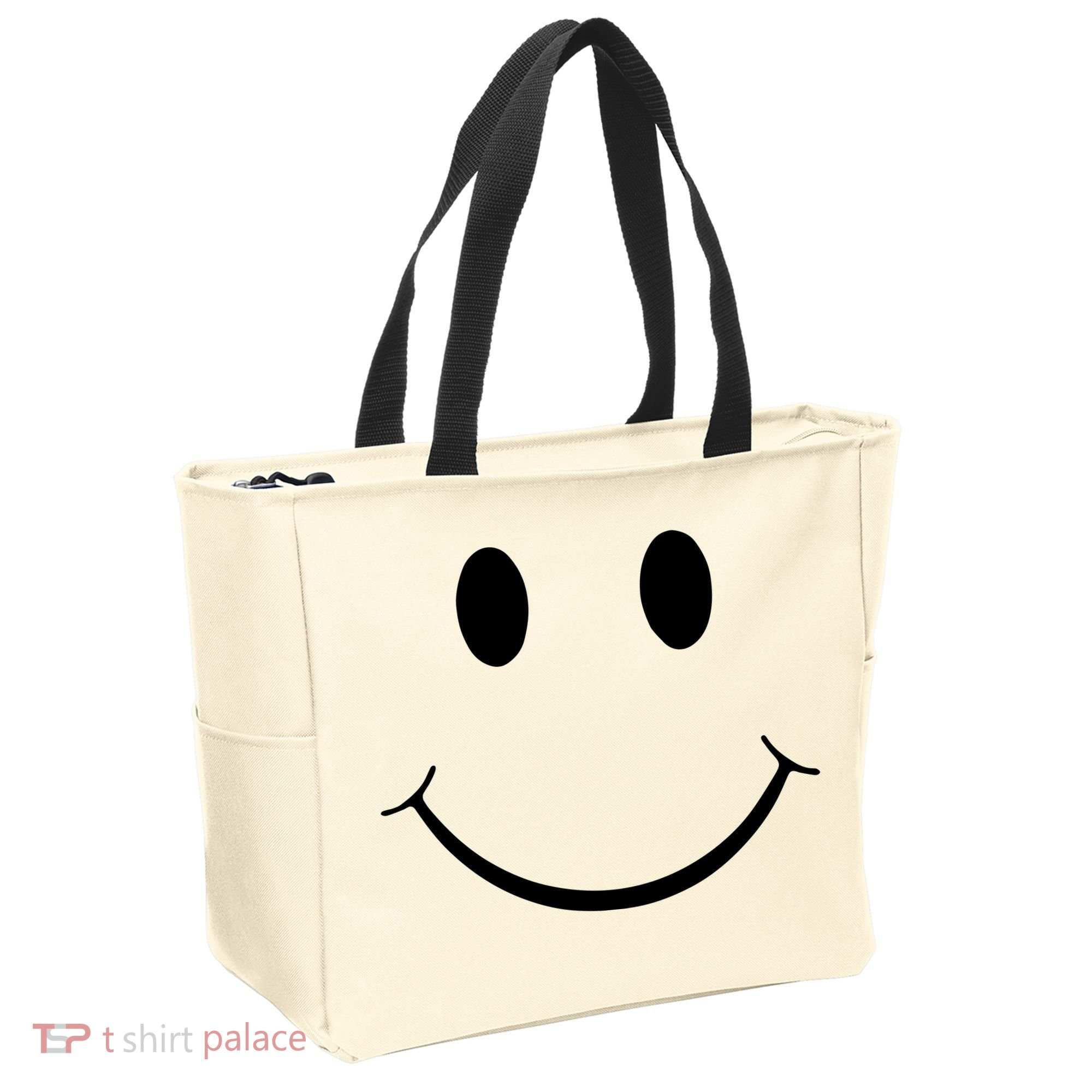 Green Guy Smiley Face Tote Bag