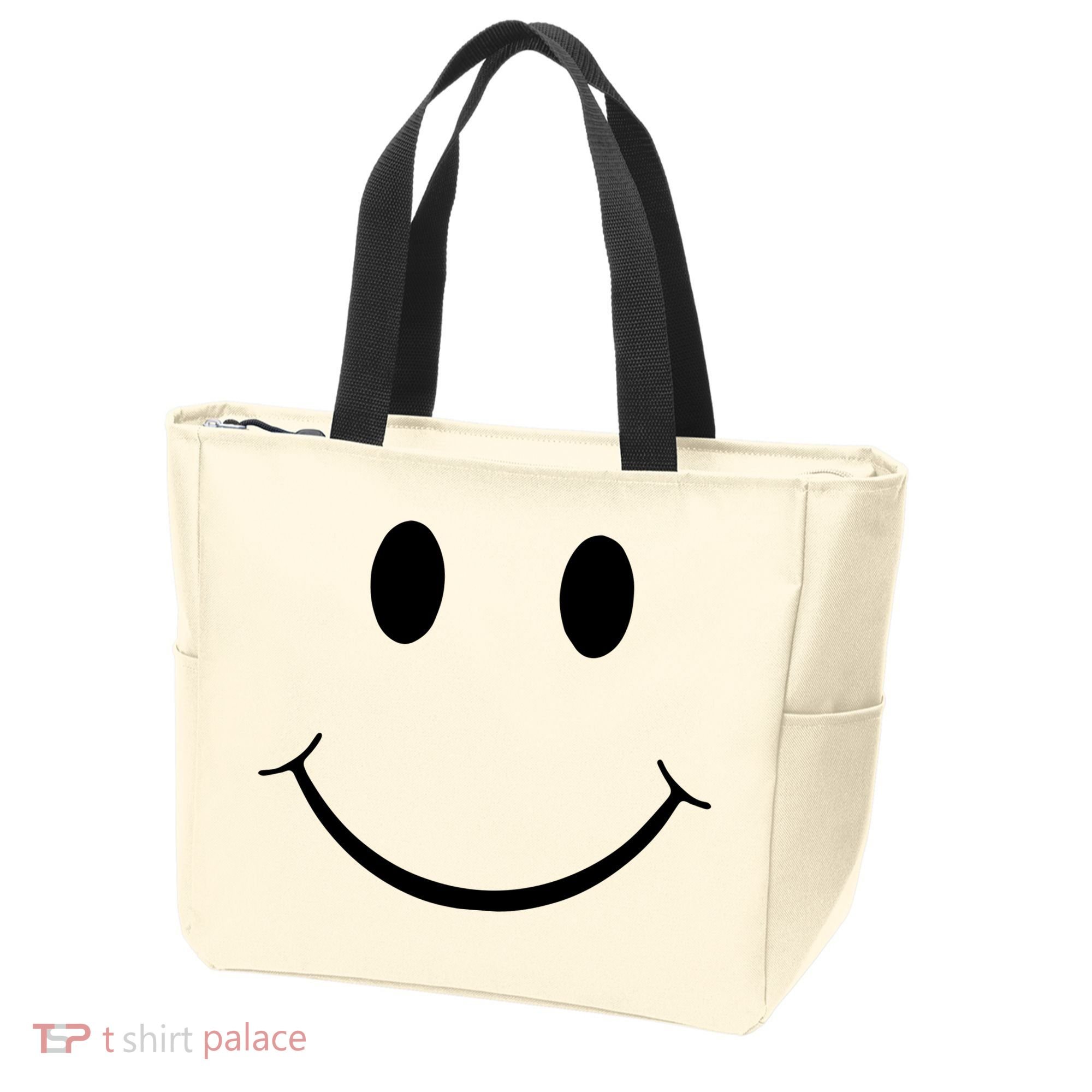 Green Guy Smiley Face Tote Bag